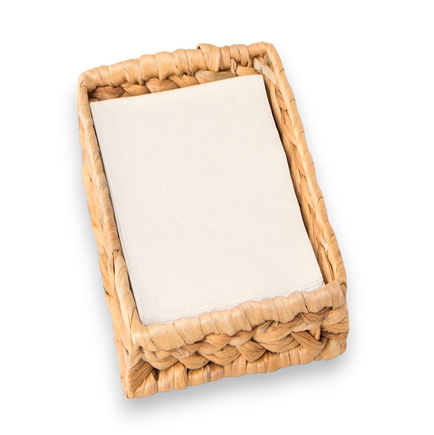 Sturdy Wire Framed Water Hyacinth Guest Napkin Holder - Mellow Monkey