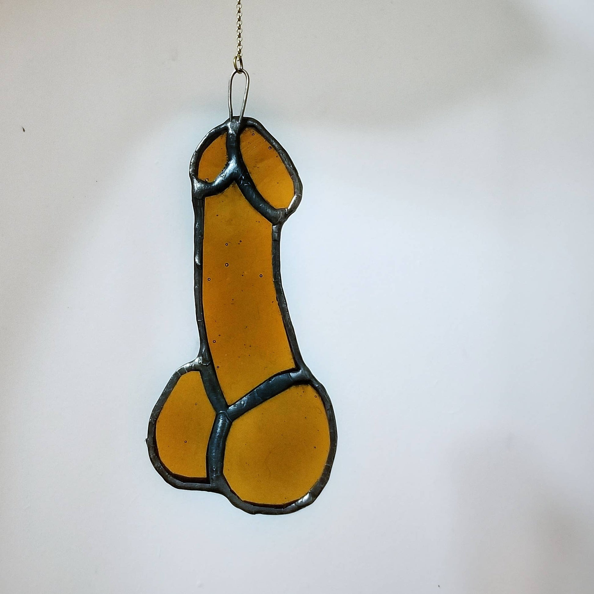 Stained Glass Suncatcher - Penis - Brown - Mellow Monkey