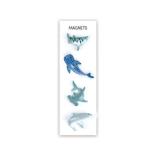 Colorful Shark Magnets - Set of 4