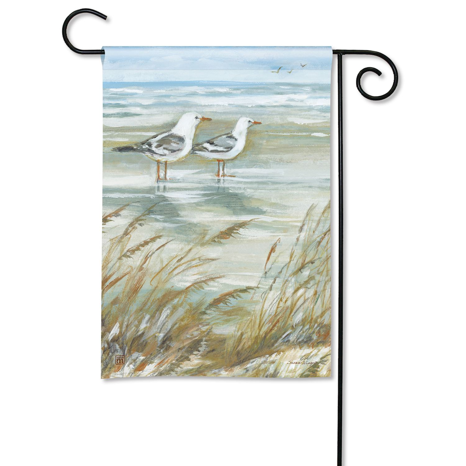 Seagulls Premium Grade Garden Flag - 12-1/2 x 18-in From Studio M - Mellow Monkey