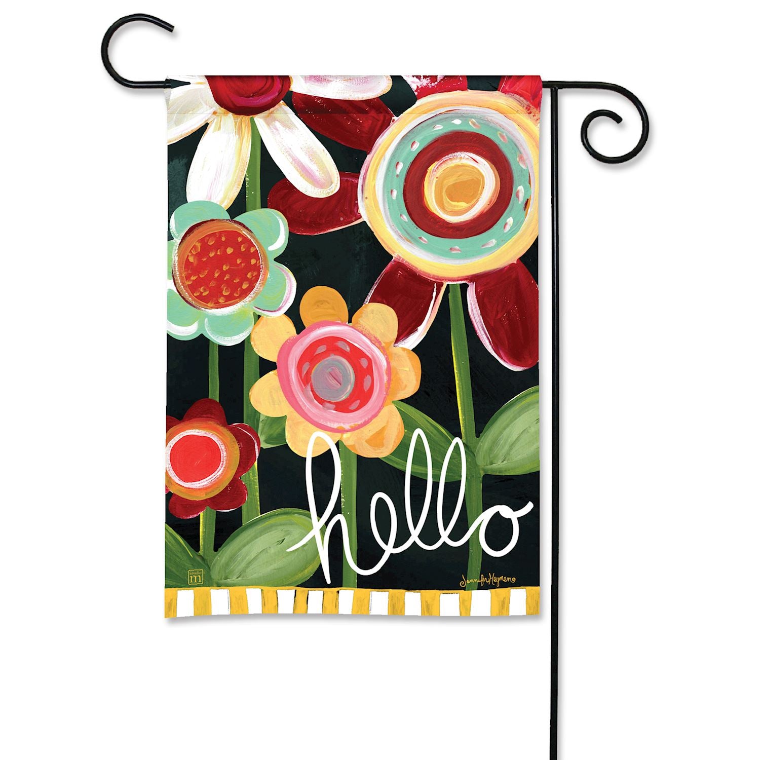 Playful Petals Garden Flag - 13-1/2 x 18-in From Studio M - Mellow Monkey