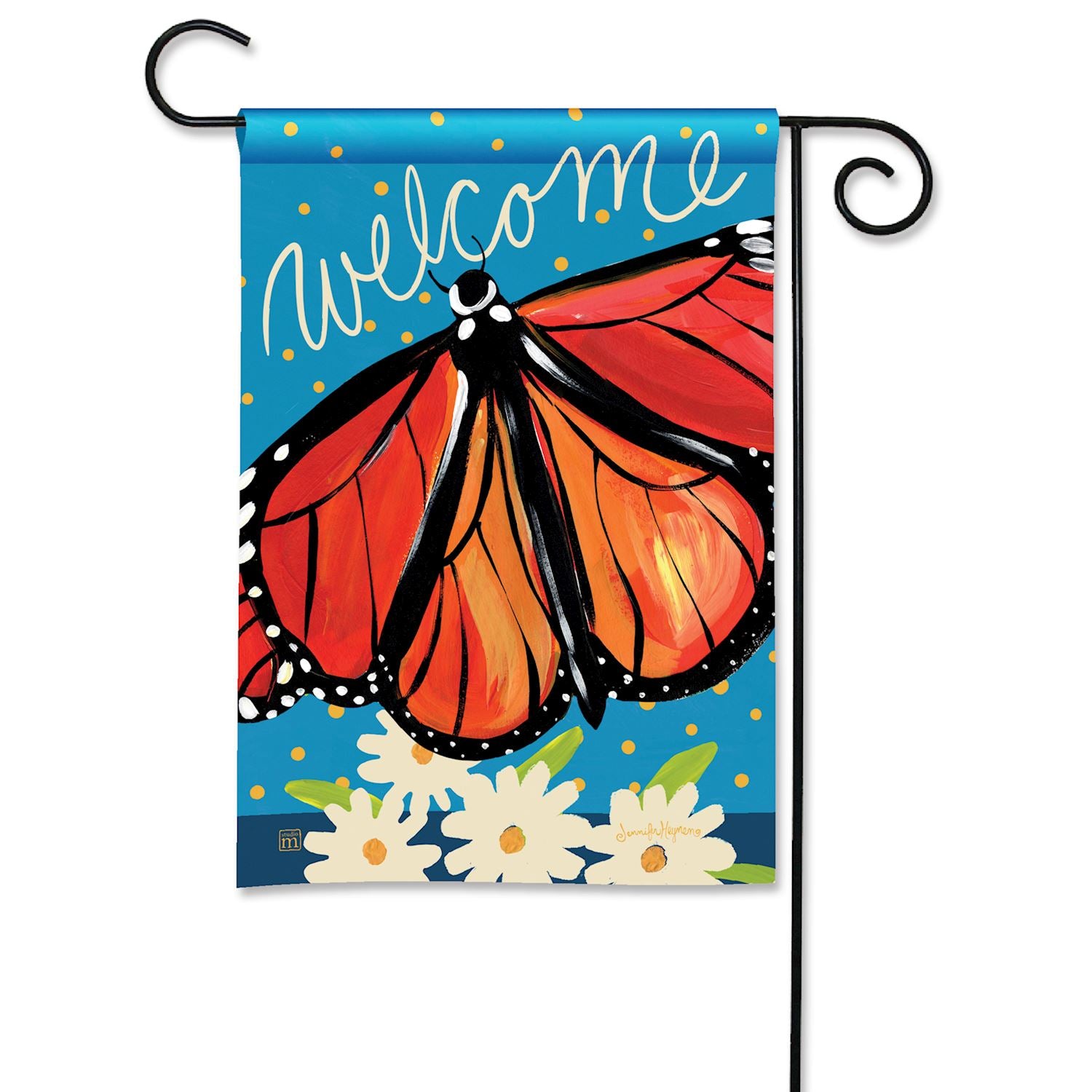 Welcome Monarch Garden Flag - 13-1/2 x 18-in From Studio M - Mellow Monkey