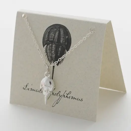 Silver Horseshoe Crab Necklace - Mellow Monkey