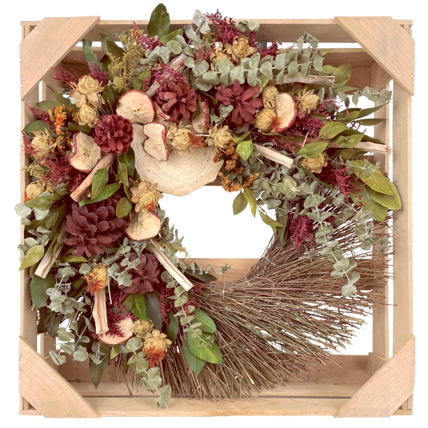 Apple Orchard Wreath - 18-in - Mellow Monkey