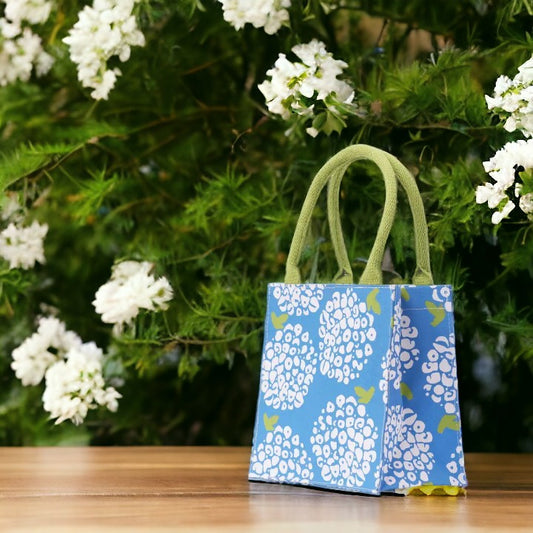 Hydrangea Clusters - Itsy Bitsy Fabric Gift Bag - Mellow Monkey