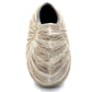 Palm - Handcrafted Porcelain Vase - White with Brown Stripes - 5.4 x 4.1 x 6.8 in - Mellow Monkey