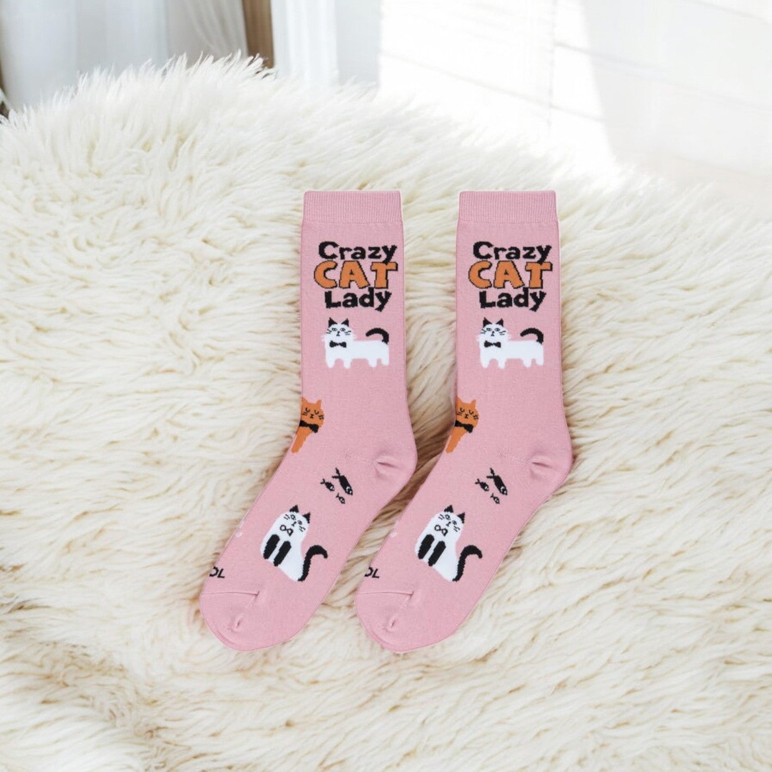 Crazy Cat Lady - Women's Crew Socks - Mellow Monkey