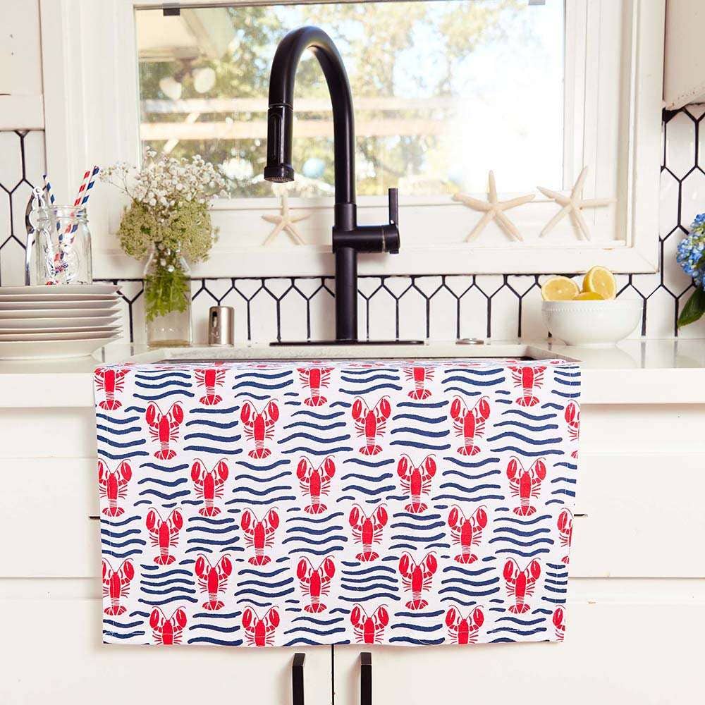 Lobster Waves - Kitchen Towels - Set of 3 - Mellow Monkey