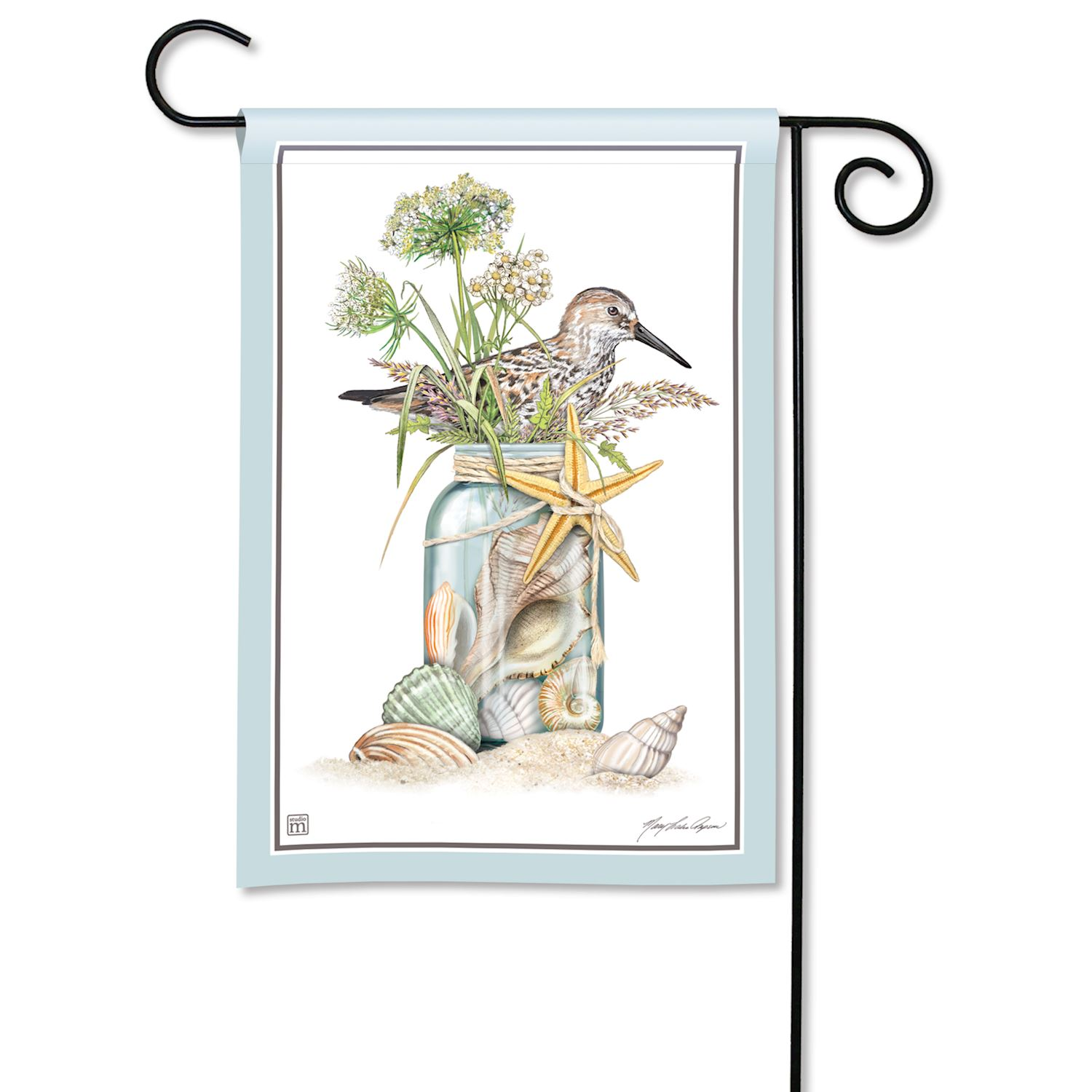 Beach Memories Premium Grade Garden Flag - 12-1/2 x 18-in From Studio M - Mellow Monkey