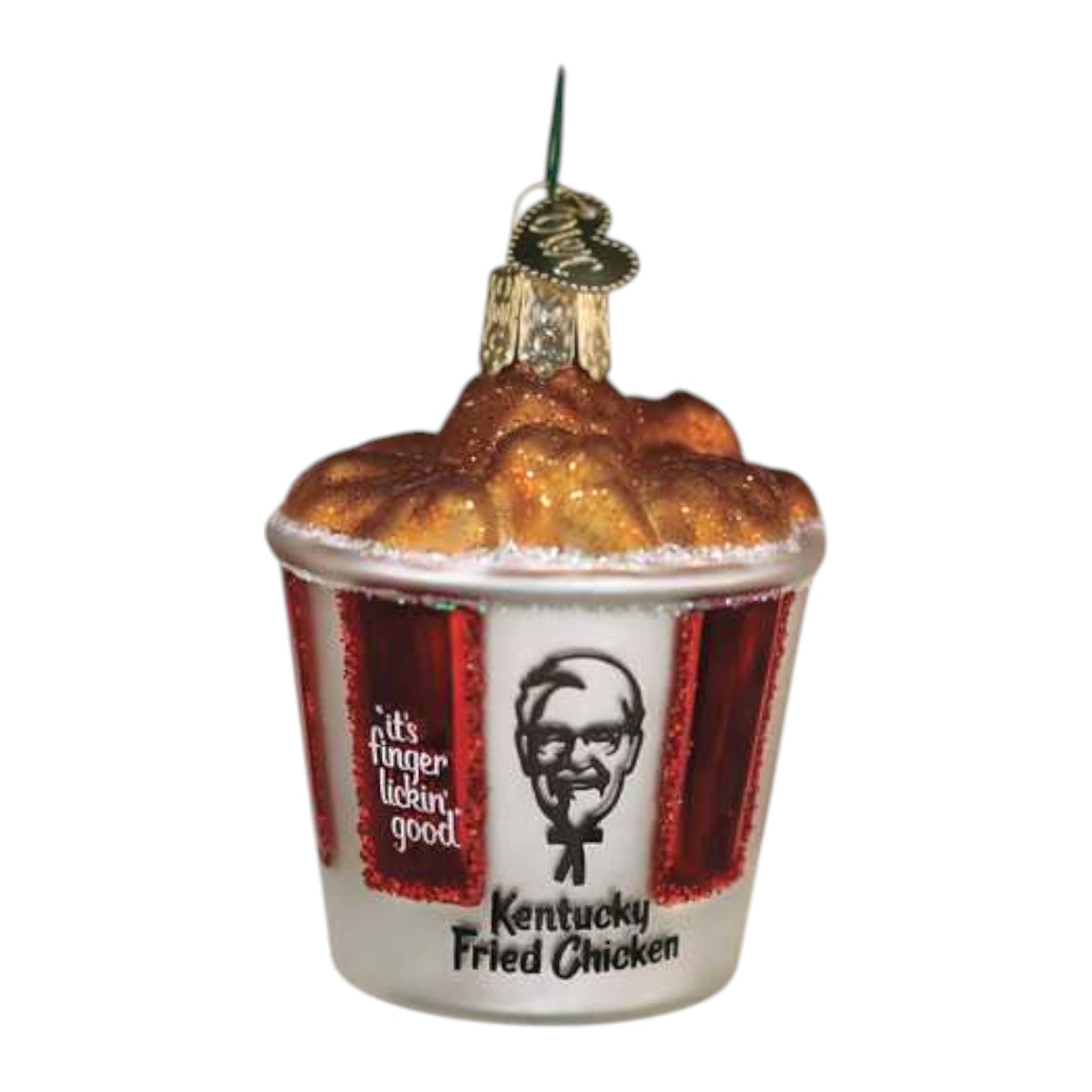 KFC Bucket Of Chicken - Old World Christmas Blown Glass Holiday Ornament - Mellow Monkey