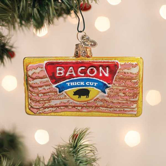 Pack Of Bacon - Old World Christmas Blown Glass Holiday Ornament - Mellow Monkey