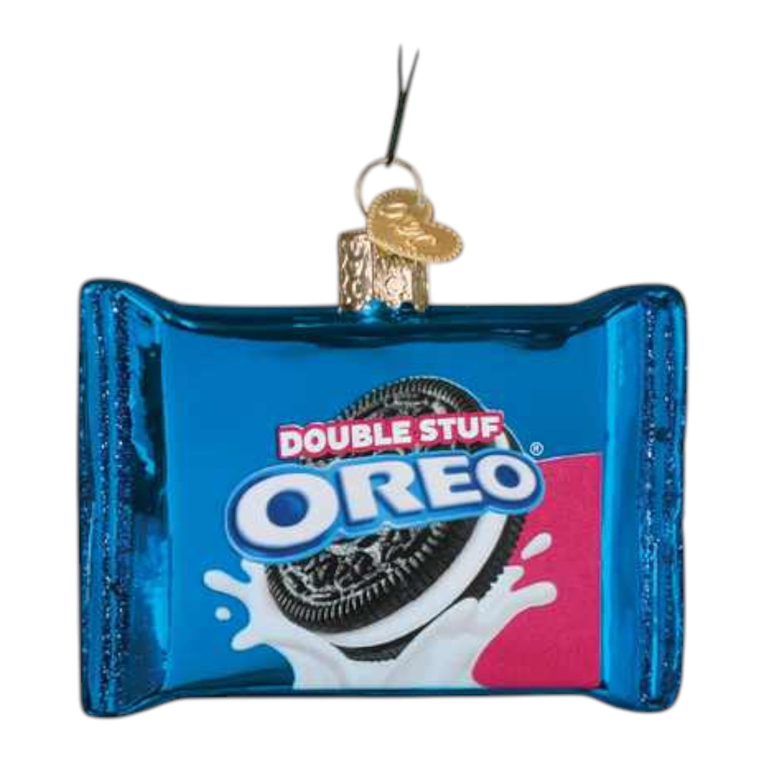 Oreo Double Stuf Cookies - Old World Christmas Blown Glass Holiday Ornament - Mellow Monkey
