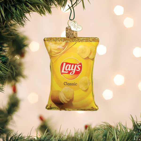 Lay'S Classic Chips - Old World Christmas Blown Glass Holiday Ornament - Mellow Monkey