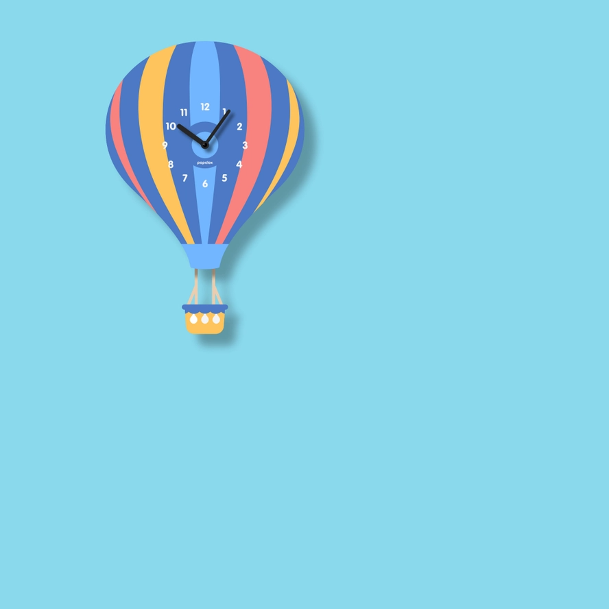 Popclox - Hot Air Balloon Pendulum Clock - Mellow Monkey