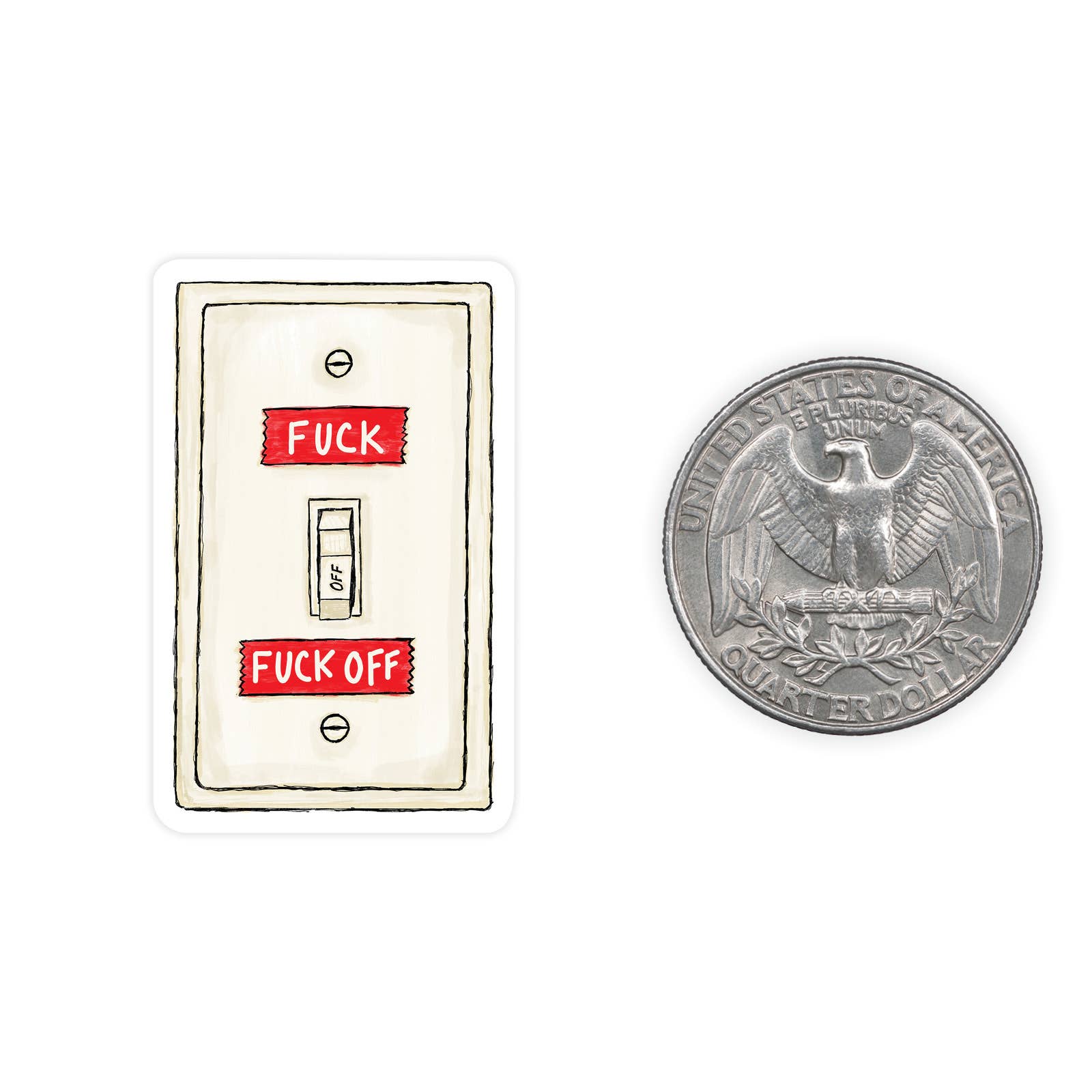 Fuck On/Off - Mini Sticker #11 - Mellow Monkey