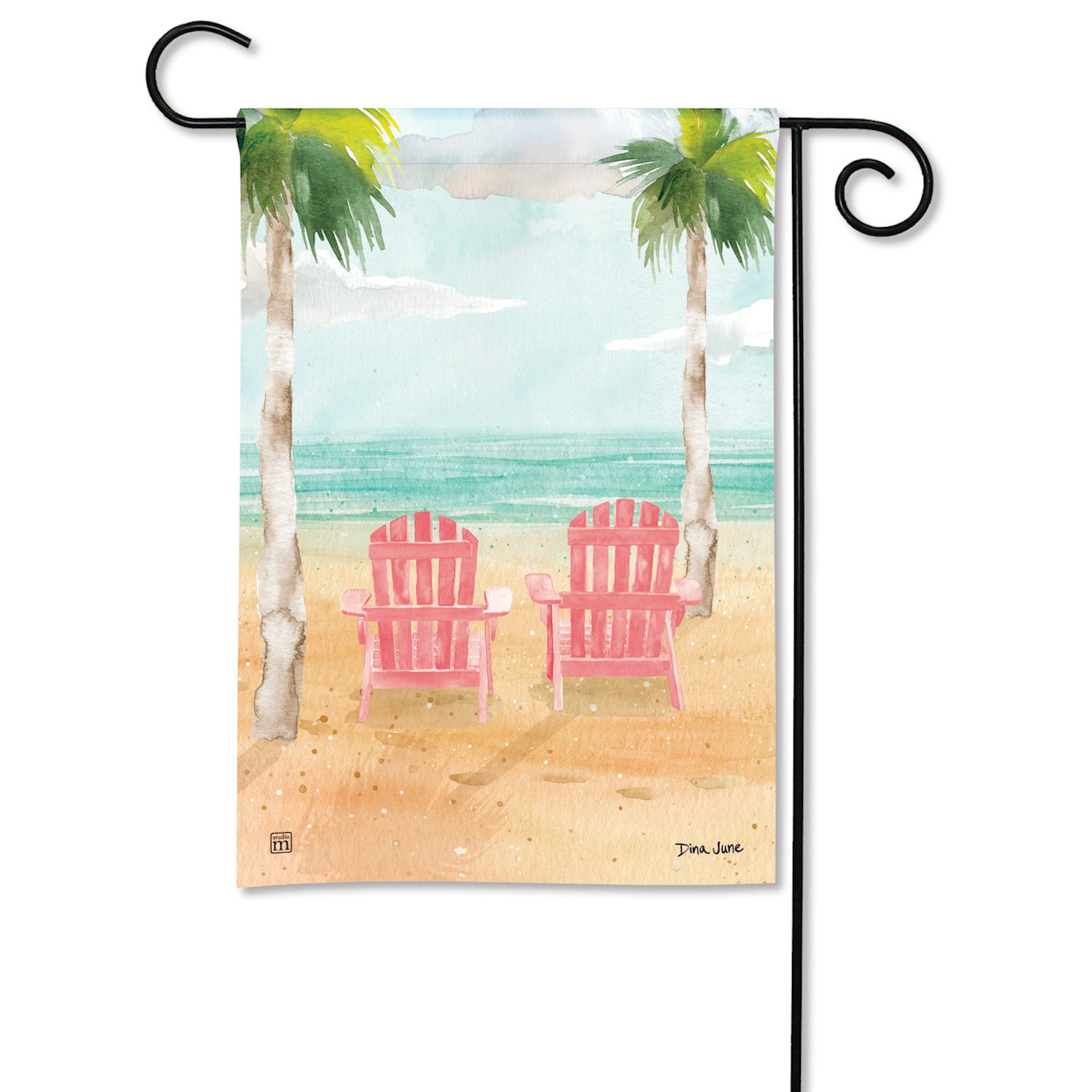 Beach Time Premium Grade Garden Flag - 12-1/2 x 18-in From Studio M - Mellow Monkey