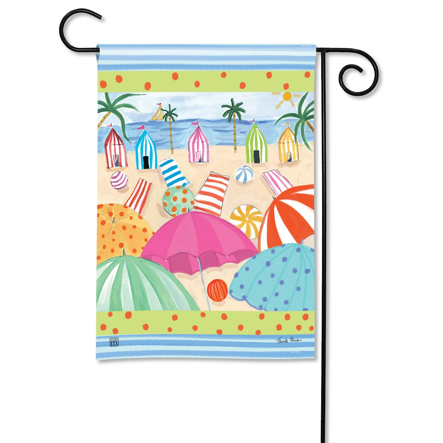 Beach Days Premium Grade Garden Flag - 12-1/2 x 18-in From Studio M - Mellow Monkey