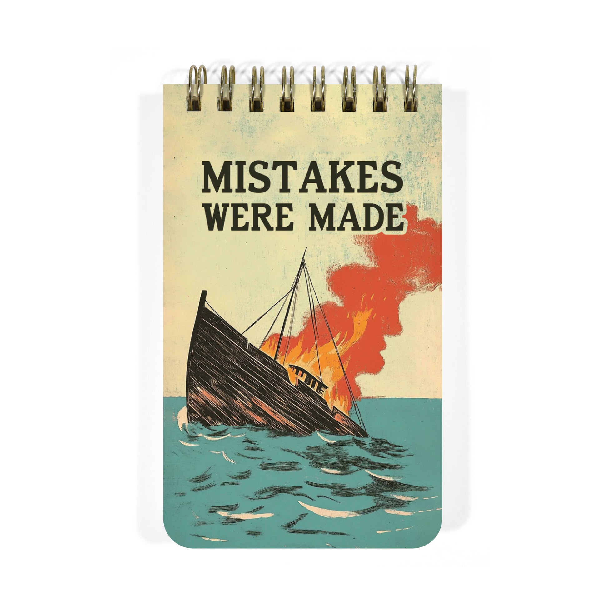 Mistakes Were Made - Funny 3x5 Spiral Memo Notepad - Mellow Monkey