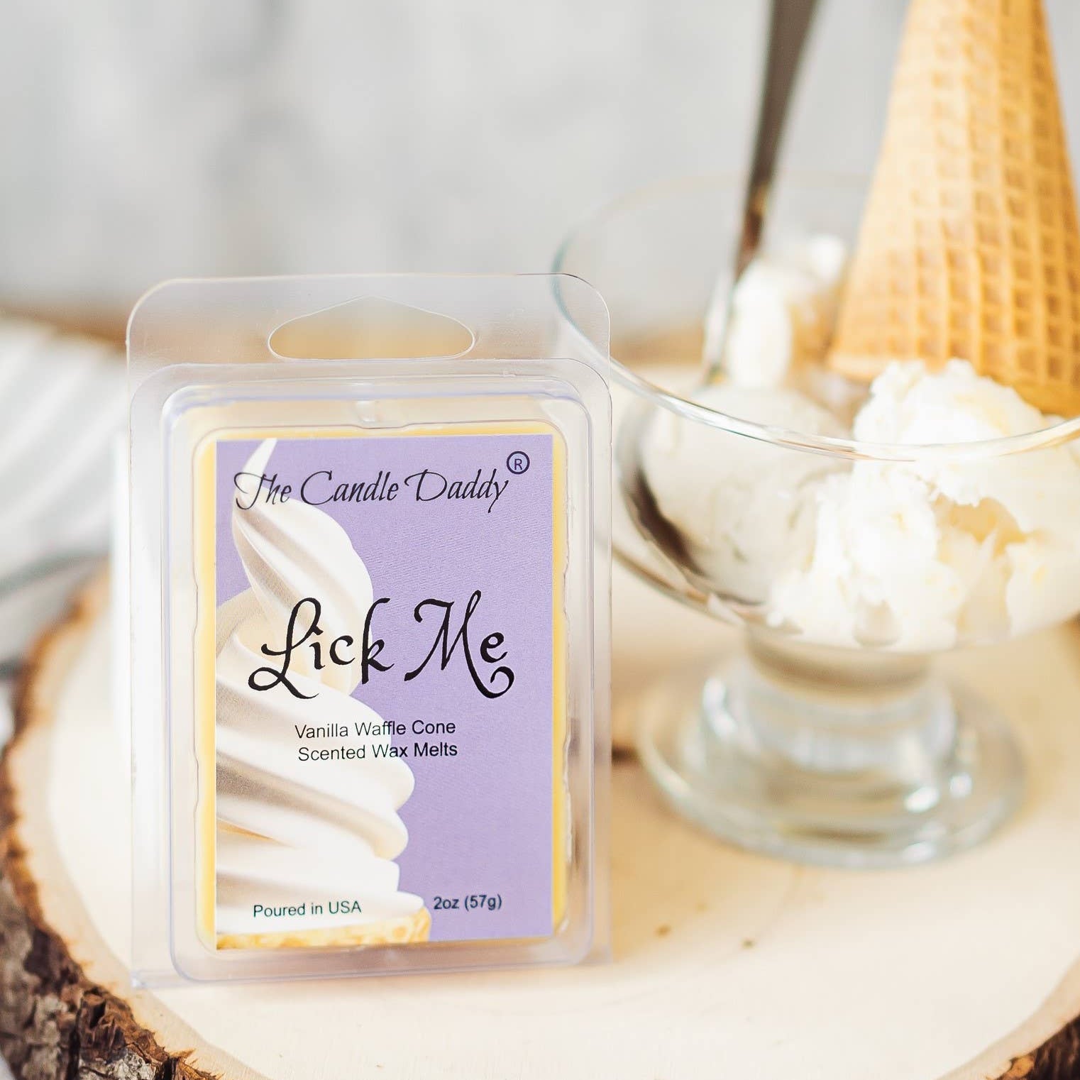 Lick Me - Vanilla Waffle Cone Ice Cream Scented Wax Melt - Mellow Monkey