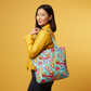 Junk Food Tote Bag - Zippered Pocket - Washable - Mellow Monkey