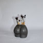 Concrete Booty Vase in Black - 4-in - Mellow Monkey