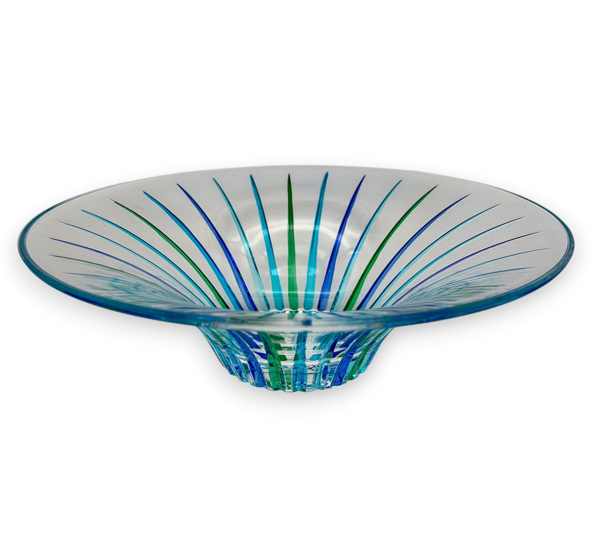 Aqua Timeless Centerpiece - Venetian Glass Bowl - Mellow Monkey