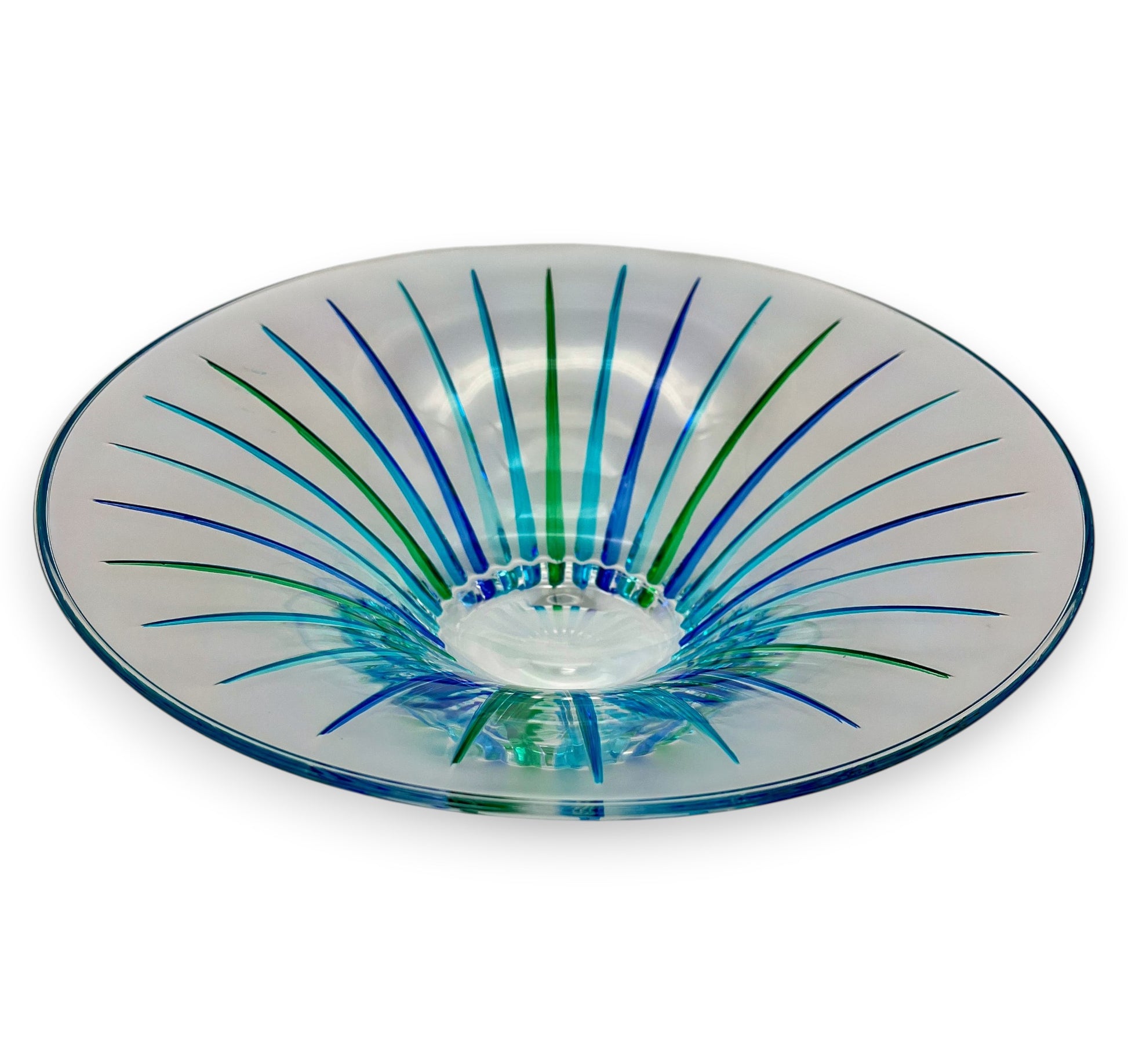 Aqua Timeless Centerpiece - Venetian Glass Bowl - Mellow Monkey