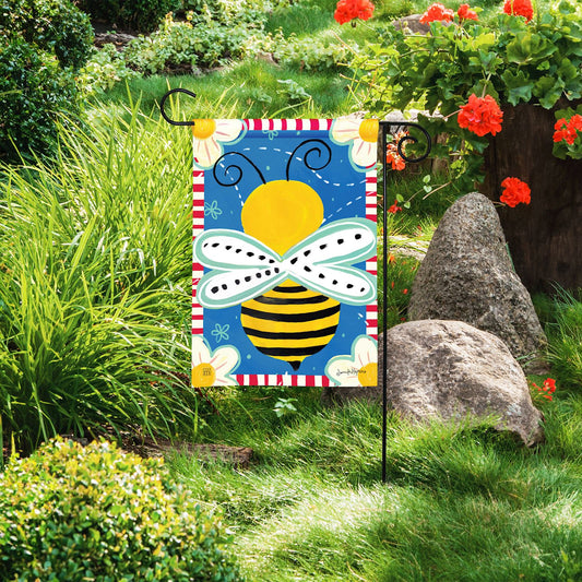 Bee Garden Flag - 12-1/2 x 18-in From Studio M - Mellow Monkey