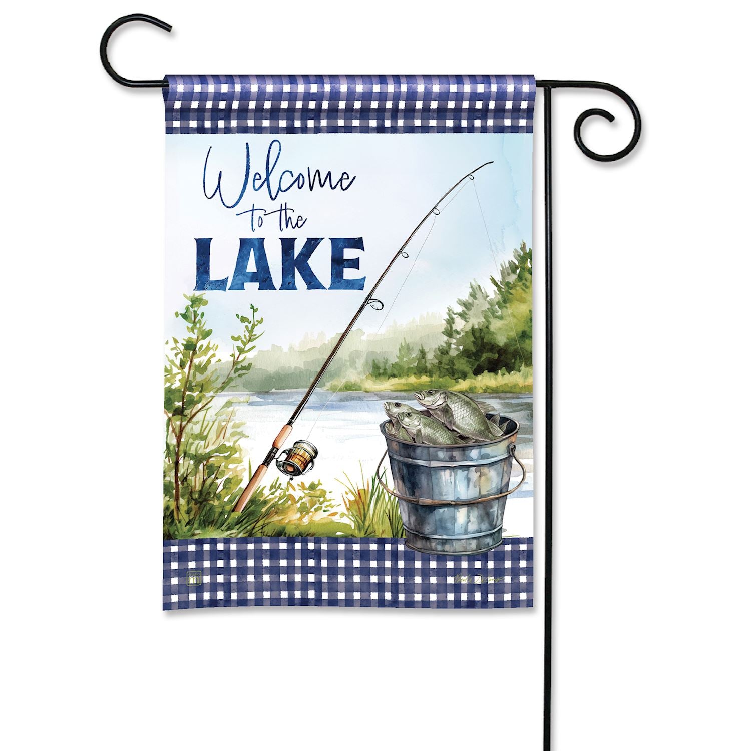 Lake Garden Flag - 12-1/2 x 18-in From Studio M - Mellow Monkey