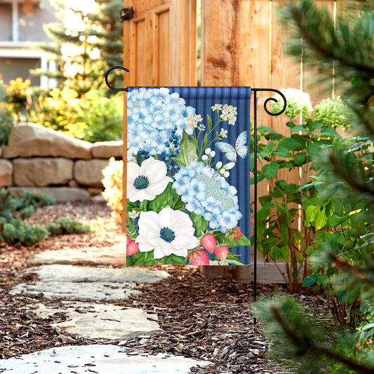 Strawberry Summer Garden Flag - 12-1/2 x 18-in From Studio M - Mellow Monkey