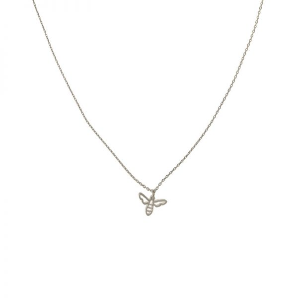 Silver Bee Pendant Necklace - Mellow Monkey
