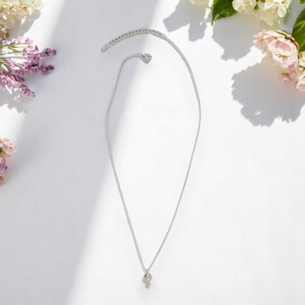 Silver Mushroom Pendant Necklace - Mellow Monkey