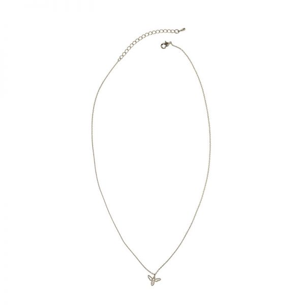 Silver Bee Pendant Necklace - Mellow Monkey
