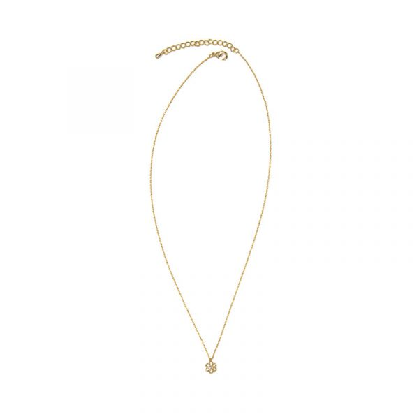 Gold Daisy with Pearl Pendant Necklace - Mellow Monkey