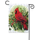 Cardinal on Winter Boughs Garden Flag - 14 x 10-in From Studio M - Mellow Monkey