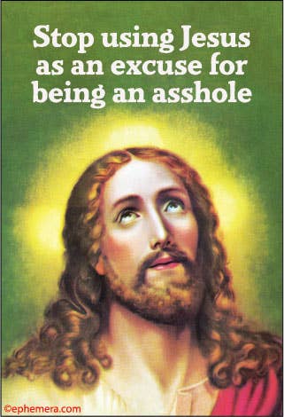 Stop Using Jesus As An Excuse For Being An Asshole - 3-1/8-in - Mellow Monkey
