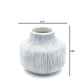 Mini Diana - Handcrafted Porcelain Vase - White with Blue Stripes - 4.1 x 4.1 x 3.7 in - Mellow Monkey