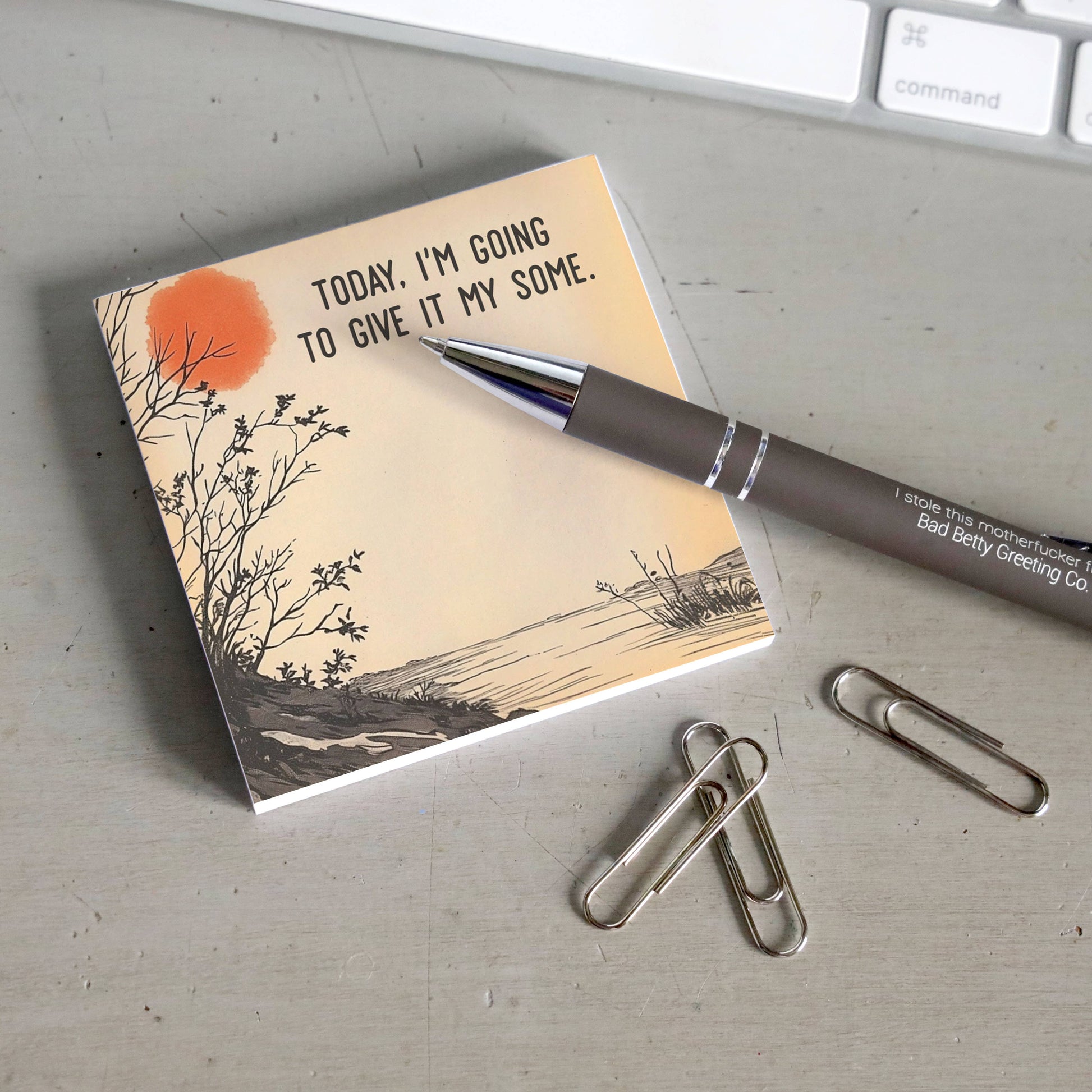 Funny Sarcastic Sticky Note Pad - Give It My Some - Mellow Monkey