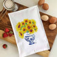 Sunflowers Blue & White Vase  Flour Sack Towel - Mellow Monkey