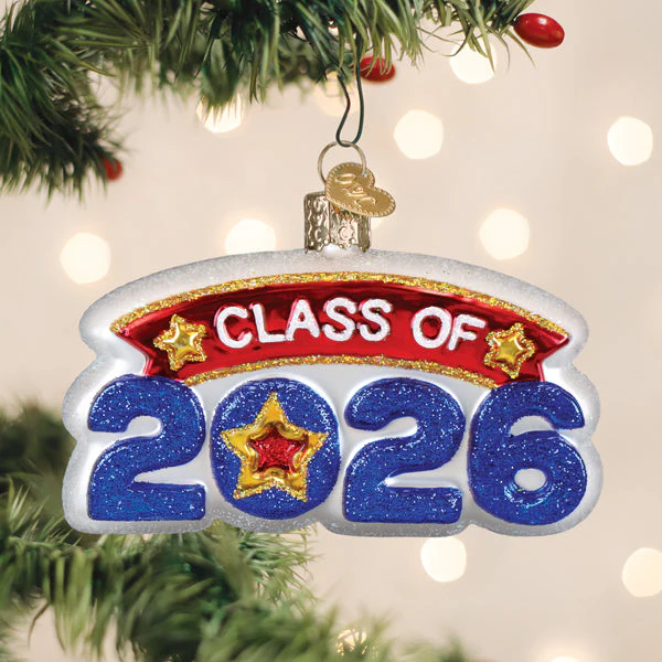 Class of 2026 - Old World Christmas Ornament - Mellow Monkey