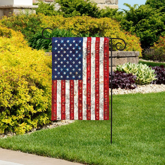 Pledge of Allegiance Garden Flag - 13-1/2 x 18-in From Studio M - Mellow Monkey