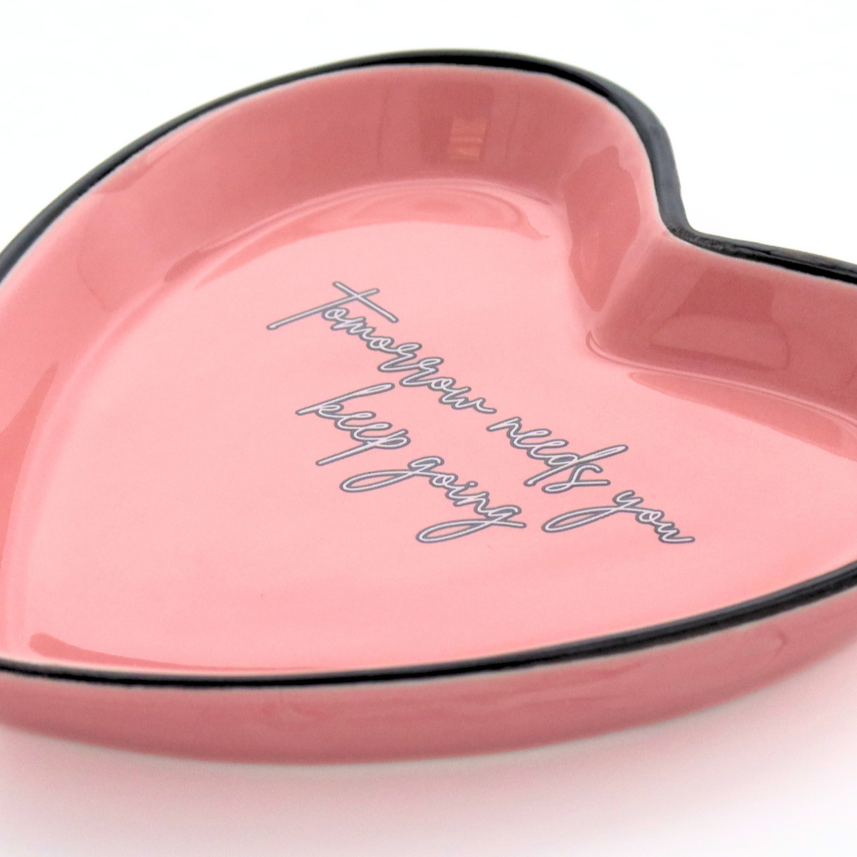 Tomorrow Needs You Keep Going - Heart Trinket Tray - Mellow Monkey