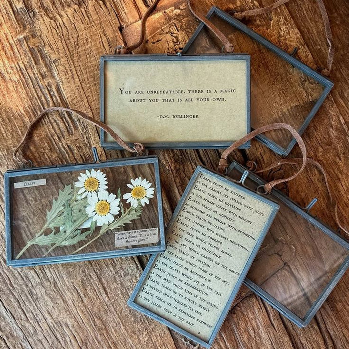 Zinc And Glass Frame - 3" x 5" - Mellow Monkey