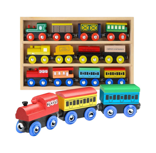 Wooden Train - Set of 12 Pieces