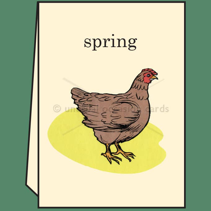 Spring Chicken - Greeting Card - Mellow Monkey
