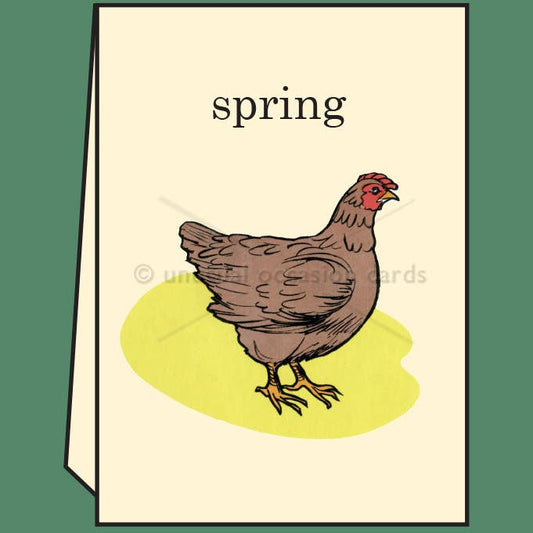 Spring Chicken - Greeting Card