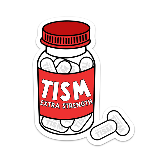 Extra Strength Tism Vinyl Sticker - Mellow Monkey