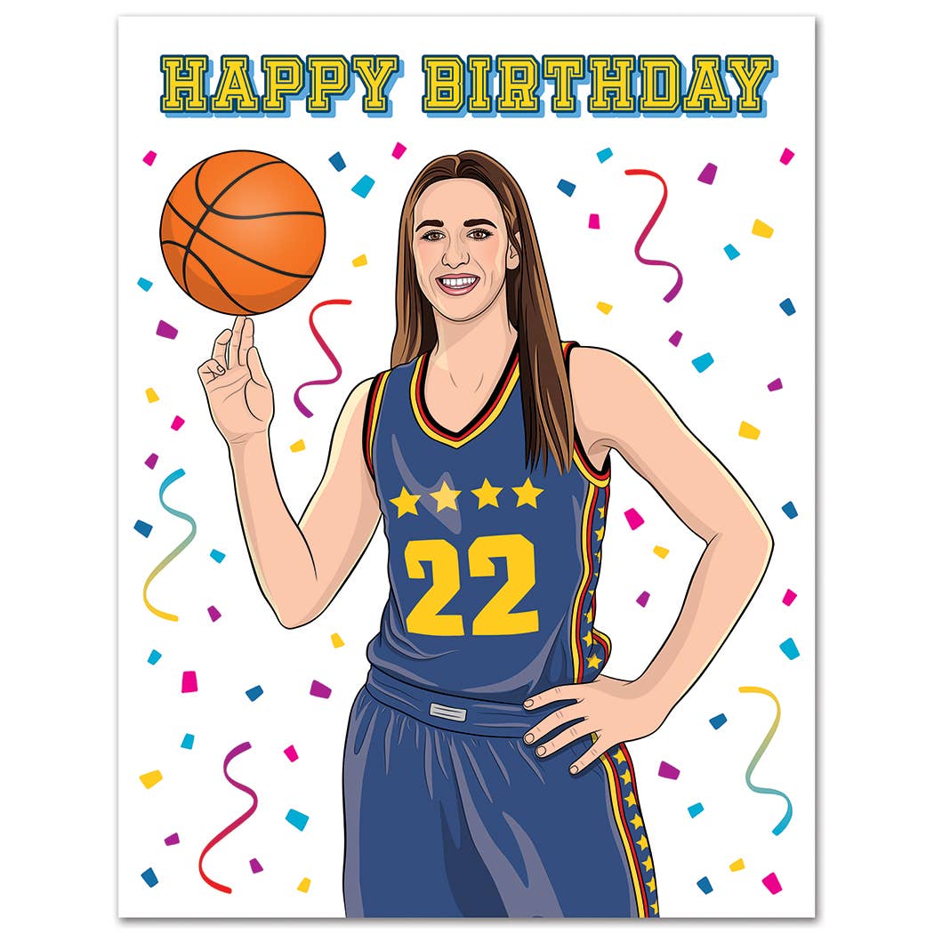 Caitlin Basketball Birthday Card - Mellow Monkey