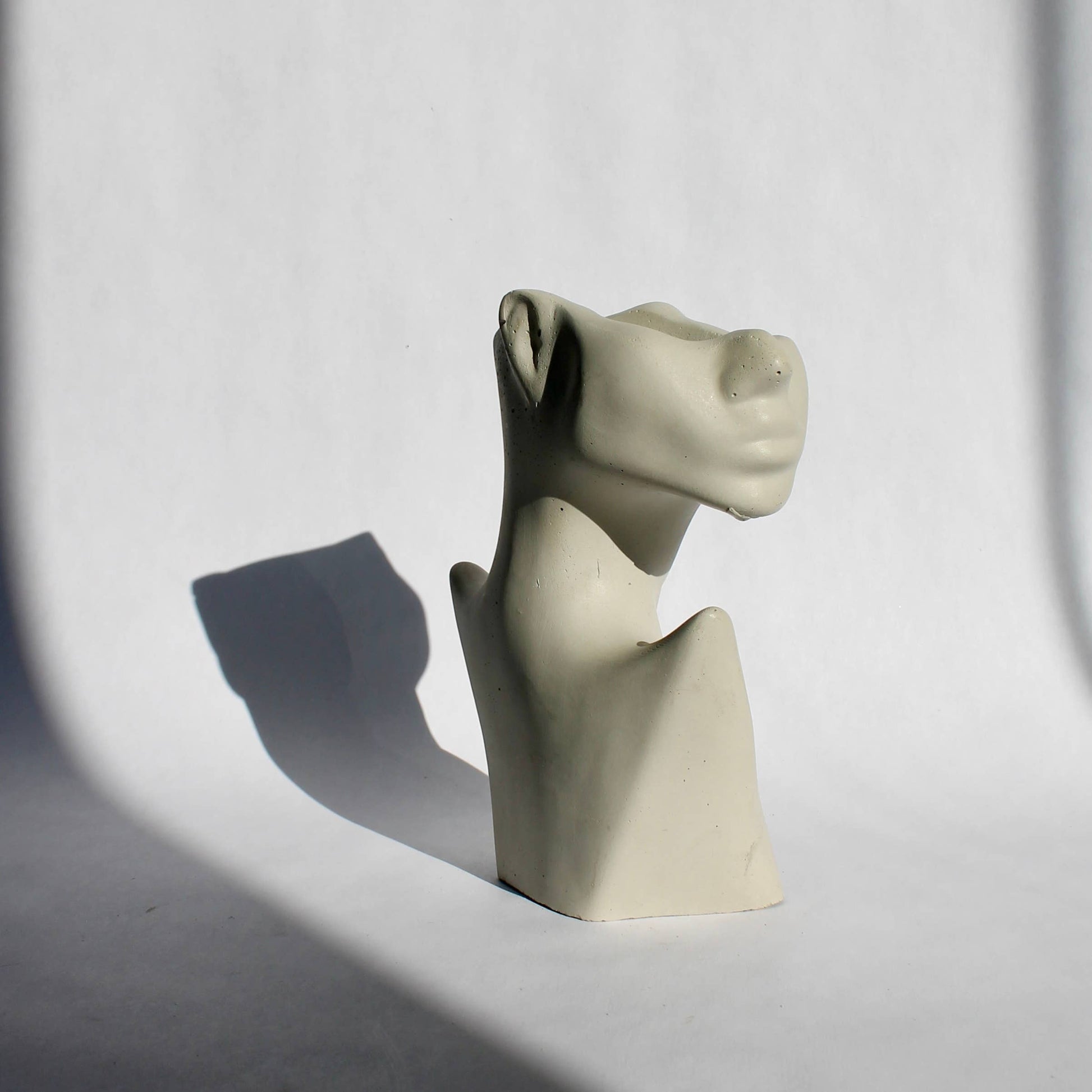 Women's Silhouette Concrete Vase in Gray - 6-in - Mellow Monkey