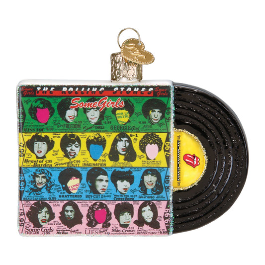 Some Girls Album Cover - Old World Christmas Blown Glass Holiday Ornament - Mellow Monkey